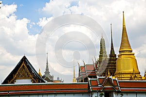 thailand asia in bangkok rain temple gold