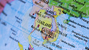 Thailand. Asia. Terrestrial Globe 4K