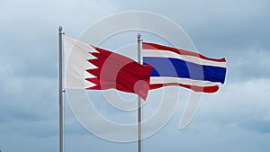Thailand and Bahrain flag