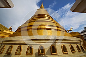 thailand bangkok abstract cross l gold in the temple roof wind