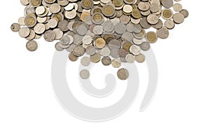 Thailand coins on white Background