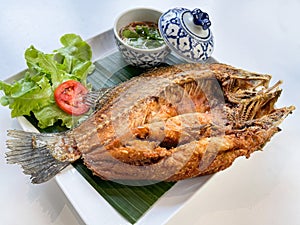 Thailand deep fried fish