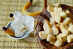 Thailand dessert and fragrant or scented candle used for smoking sweetmeats.