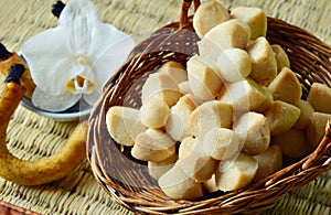 Thailand dessert and fragrant or scented candle used for smoking sweetmeats.