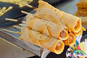 Thailand dessert, Mix flour, coconut and then fried.