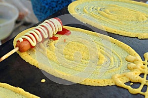 Thailand dessert, Mix flour, coconut and then fried.