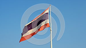 Thailand Flag on the bright blue sky
