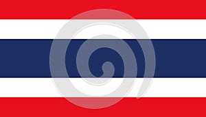 Thailand flag icon in flat style. National sign vector illustration. Politic business concept