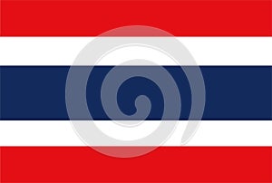 Thailand flag - illustration design style.