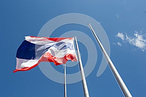 Thailand flag waving on the wind