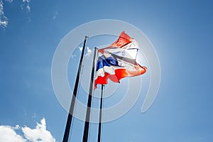 Thailand flag waving on the wind