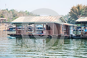 Thailand Floating Town in Sangklaburi Kanchanaburi