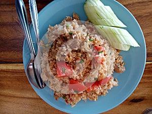Thailand Food ,Frie Rice with Pork,not Spicy