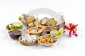 Thailand Herbal Body Scrub for skin treatment and for health and relaxation.