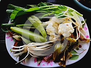 Thailand herbs for many kinds of vegetables. Famous Cuisine of Eastern Thailand