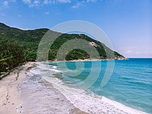 Beach in Thailand top view. Thailand Ko Pha-ngan Bottle Beach