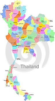 Thailand map photo