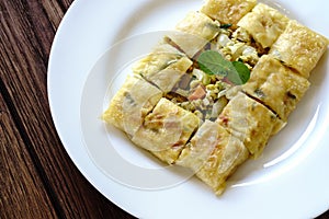 Thailand muslim food Martabak or murtabak, arabian stuffed bread