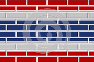 Thailand brick flag illustration