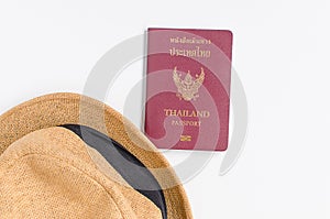 Thailand Passport , brown hat.