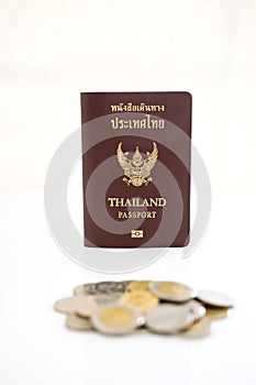 Thailand Passport and coin