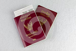 Thailand passport on isolate background