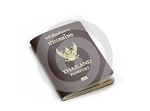 Thailand passport isolated an white background