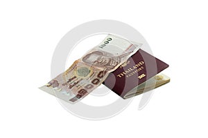 thailand passport with thai money