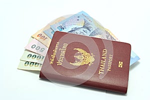 Thailand Passport With Thai Money