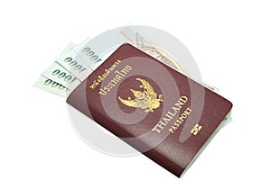 Thailand Passport With Thai Money