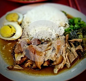 Thailand Pork leg rice