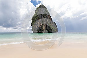 Thailand, Pranang. Krabi Province, Raleigh Peninsula. View on the rocks