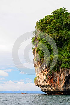 Thailand rock formation in sea