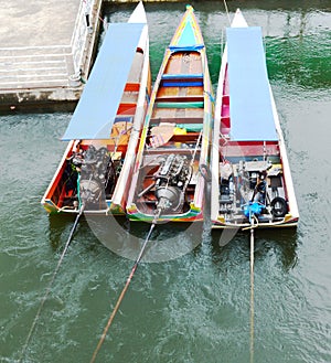 Thailand`s Long Tail Boat Taxis