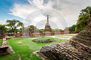 Thailand`s Temple - Old pagoda at Wat Yai Chai Mongkhon, Ayutthaya Historical Park, Thailand