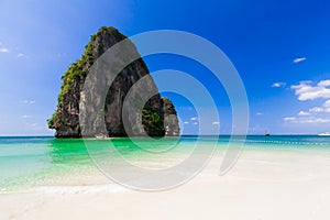 Thailand. Sea background, white sand, Raylay