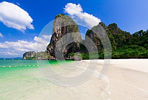 Thailand. Sea background, white sand, Raylay