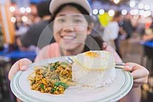 Thailand Street food delicious tasty of jasmine rice top