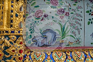 Thailand Temple Wall Detail