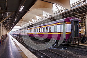 Thailand trains in hua lumphong station bangkok