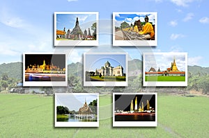 Thailand travel background concept