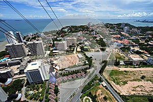 Thailand view of Jomtien and Pattaya bay
