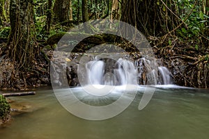 Thailand waterfall in phang-nga sanang manora waterfall