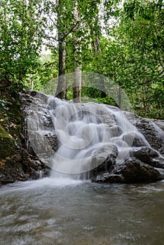 Thailand waterfall in phang-nga sanang manora waterfall