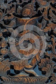 Thailand wood carving