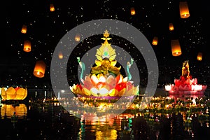 Thailands traditional Loy Krathong Festival photo