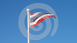 Thailnad flag waving in air of South Korea