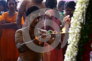 Thaipusam is a Hindu festival where devotees come together for a procession, carrying signs of their devotion and gratitude