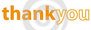 thak you on white