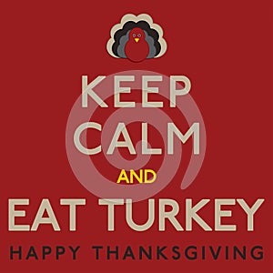 Thaksgiving Keep Calm card photo